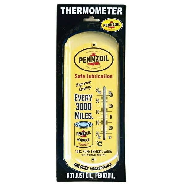 PENNZOIL ペンズオイル サーモメーター 温度計/ アメリカン雑貨 アメリカ雑貨 アメ雑 ガレージ モーター 車 バイク　CHOPPERS