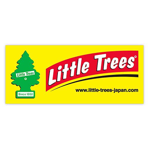 リトルツリー ステッカー バナー ロゴ /イエロー Little Tree アメリカン雑貨