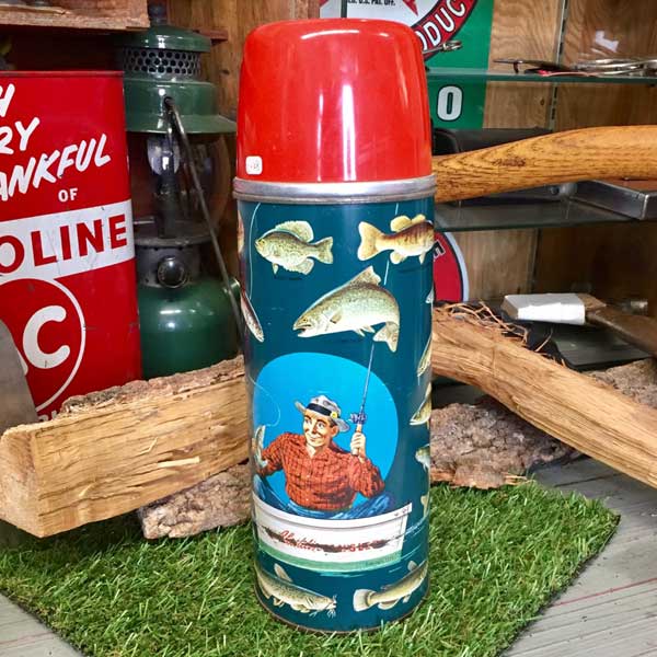 ヴィンテージ アラジン ボトル 水筒 50's Aladdin ANGLER Vacuum Bottle #2284 [C-28]