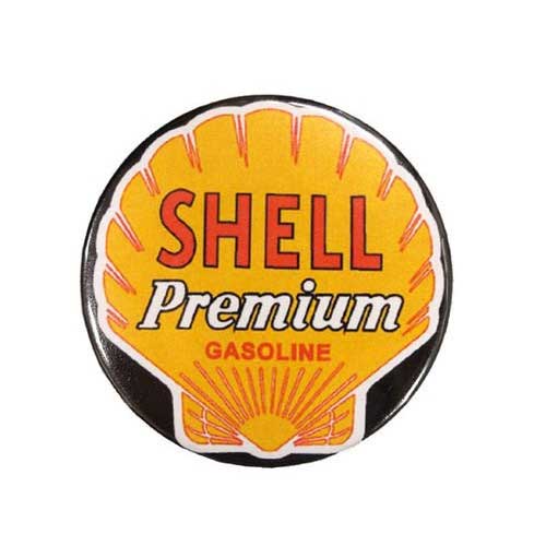 缶バッチ 大 / #18.SHELL Premium シェル アメリカン雑貨