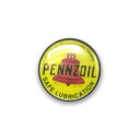 缶バッチ #CB056 PENNZOIL ペンゾイル/ 缶バッジ 直径3cm アメリカン雑貨