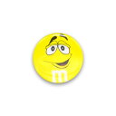 缶バッチ #CB072 M&M YE エムアンドエム 黄/ 缶バッジ 直径3cm アメリカン雑貨