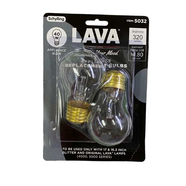 ラバライト 純正 専用電球 [40W用] Lava Light Lamp 17/16.3インチ用 2個セット アメリカン雑貨