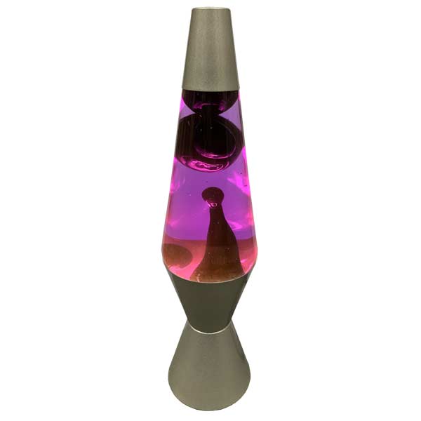 [2077] ラバライト Lava Light Lamp / BlackWax PurpleLiquid SilverBase / ラバランプ アメリカン雑貨