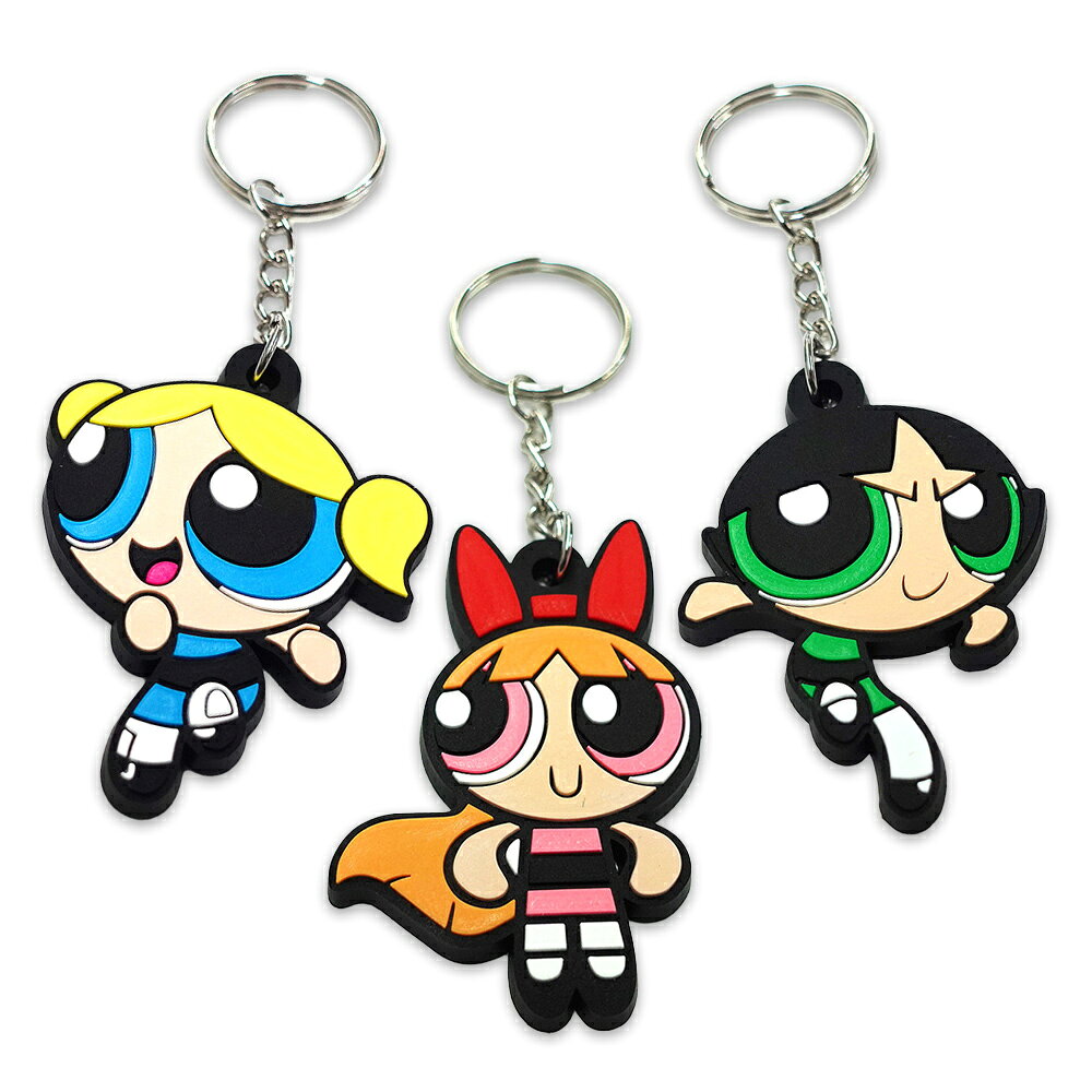 アメリカンラバーキーホルダーお得な3個セットE / The Powerpuff Girls パワーパフガールズ アメリカン雑貨