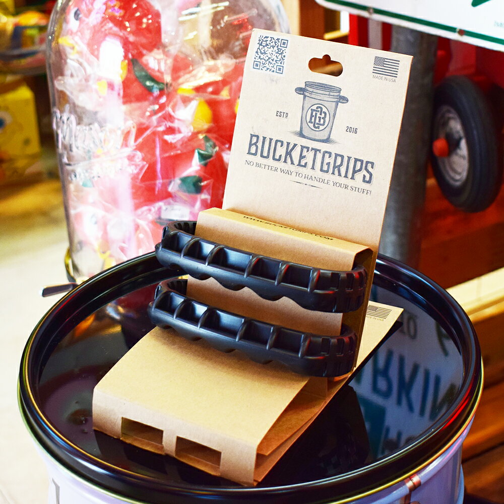 【MADE IN USA】BUCKET GRIPS バケットグリップス ブラック / 5ガロンバケツ ハンドルカバー アメリカ..