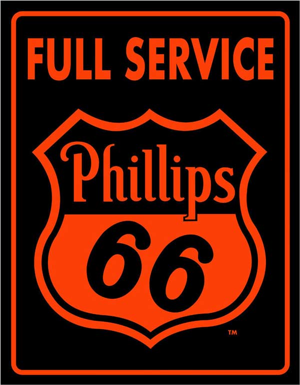 FULL SERVICE Philips66 (2553) ブリキ看板 ティンサインプレート フィリップス66 アメリカン雑貨 アメ雑