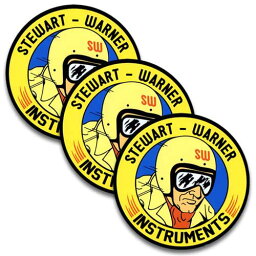 ステッカー 3枚セット STEWART WARNER #78 スチュワート ワーナー アメリカン雑貨