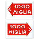 ステッカー 2枚セット / 1000 MIGLIA ミッレ ミリア Mille Miglia ロゴ アメリカン雑貨