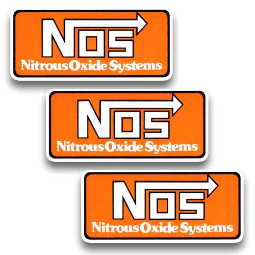 【メール便可】ステッカー#006 Nos 3枚セット (7.5x3.5cm) / ニトロ アメリカン雑貨