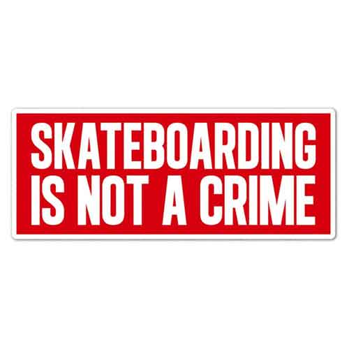 Sticker Freaks アメリカン ステッカー SKATEBOARDING IS NOT CRIME RD スケボー SK8 21