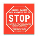 STOP DANGER HIGH MAGNETIC FIELD #12 / バッドアス 警告 ステッカー アメリカン雑貨