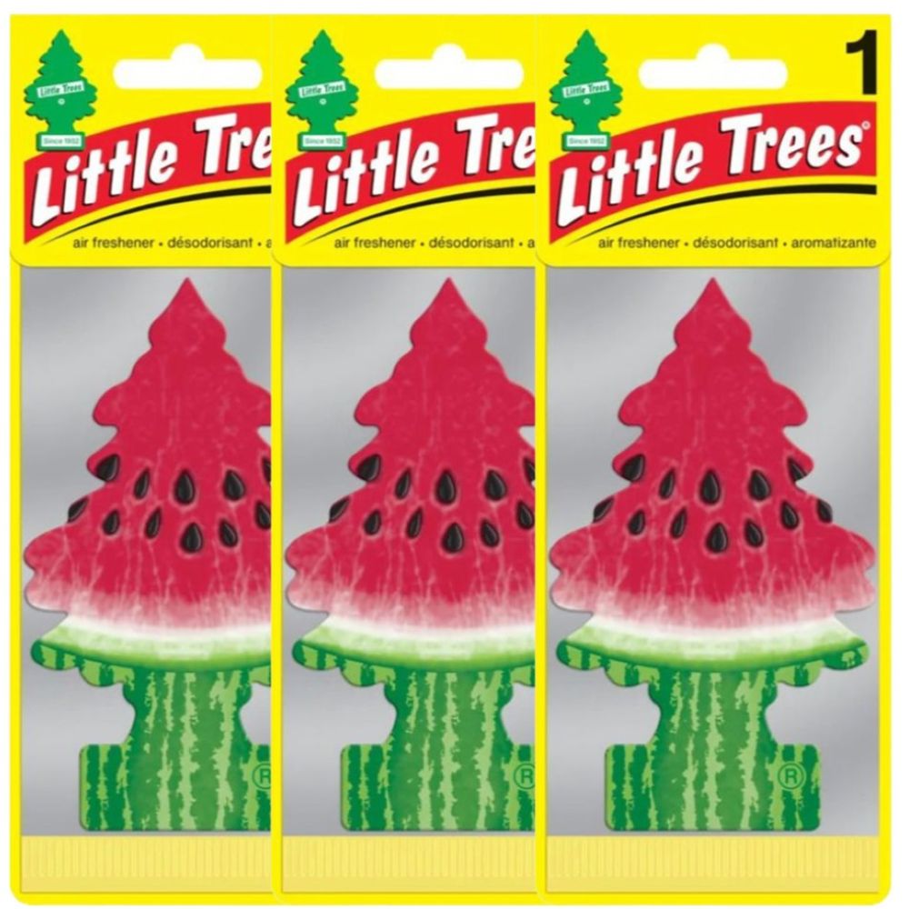 【メール便送料無料】31.Watermelon (ウォーターメロン) Little Trees 3個set / エアフレ 芳香剤 エアフレッシュナー 吊り下げ リトルツリー アメリカン雑貨