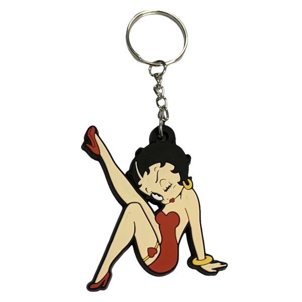Rakuten - 【メール便可】ラバーキーホルダー Betty Boop [ベティ ウィンク ] / キーリング アメリカン雑貨