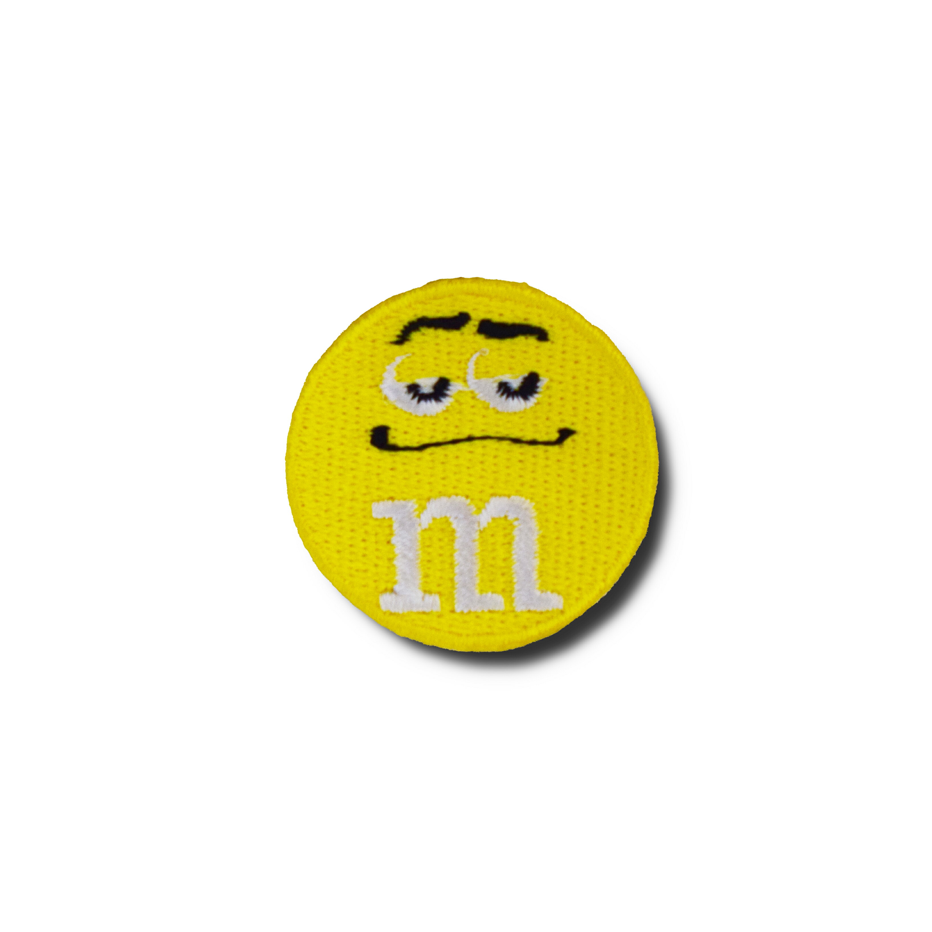 Rakuten - 【メール便可】ミニワッペン M&M face イエロー (3.2x3.2cm) [MW145] / 手芸 パッチワーク アメ雑 アメリカン雑貨