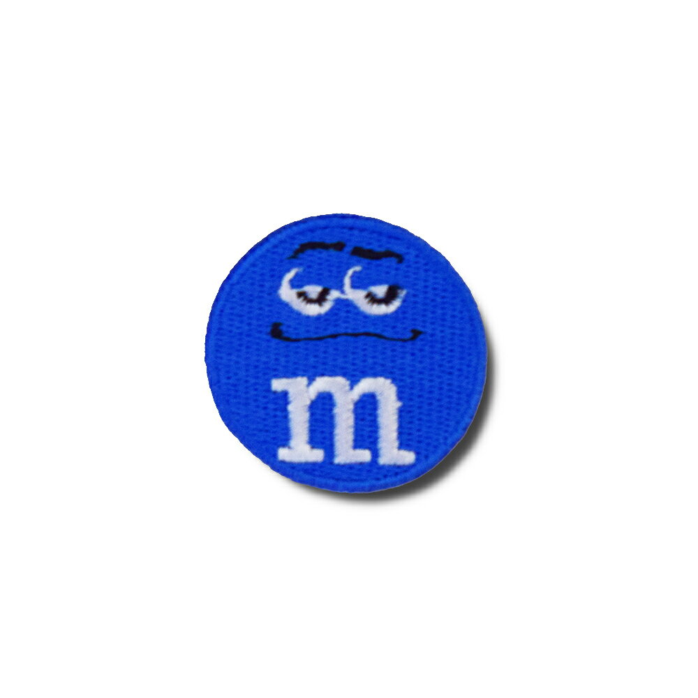 Rakuten - 【メール便可】ミニワッペン M&M face ブルー (3.2x3.2cm) [MW146] / 手芸 パッチワーク アメ雑 アメリカン雑貨