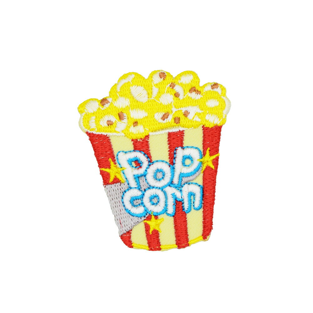 Rakuten - 【メール便可】ミニワッペン POPCORN ミニポップコーン (4.7×5.5cm) [MW016] 手芸 パッチワーク アメ雑 アメリカン雑貨