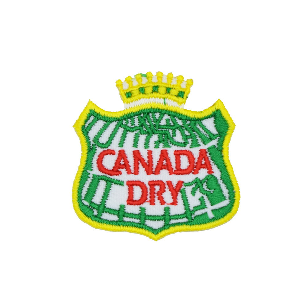 【メール便可】ミニワッペン CANADA DRY ミニカナダドライ (4.5x4.5cm) [MW025] 手芸 パッチワーク ア..
