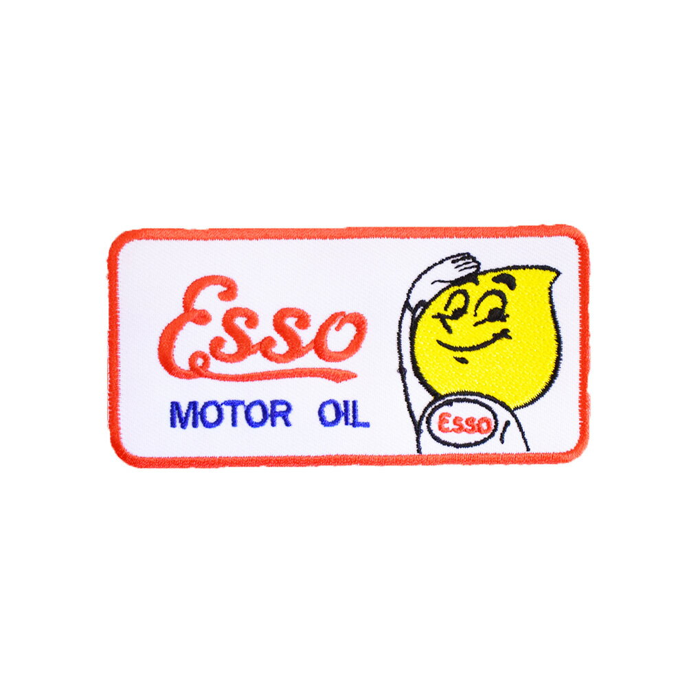 Rakuten - 【メール便可】ワッペン ESSO BOY スクエア(10×5cm) / 手芸 パッチ カスタム モーター 車 バイク アメリカン雑貨