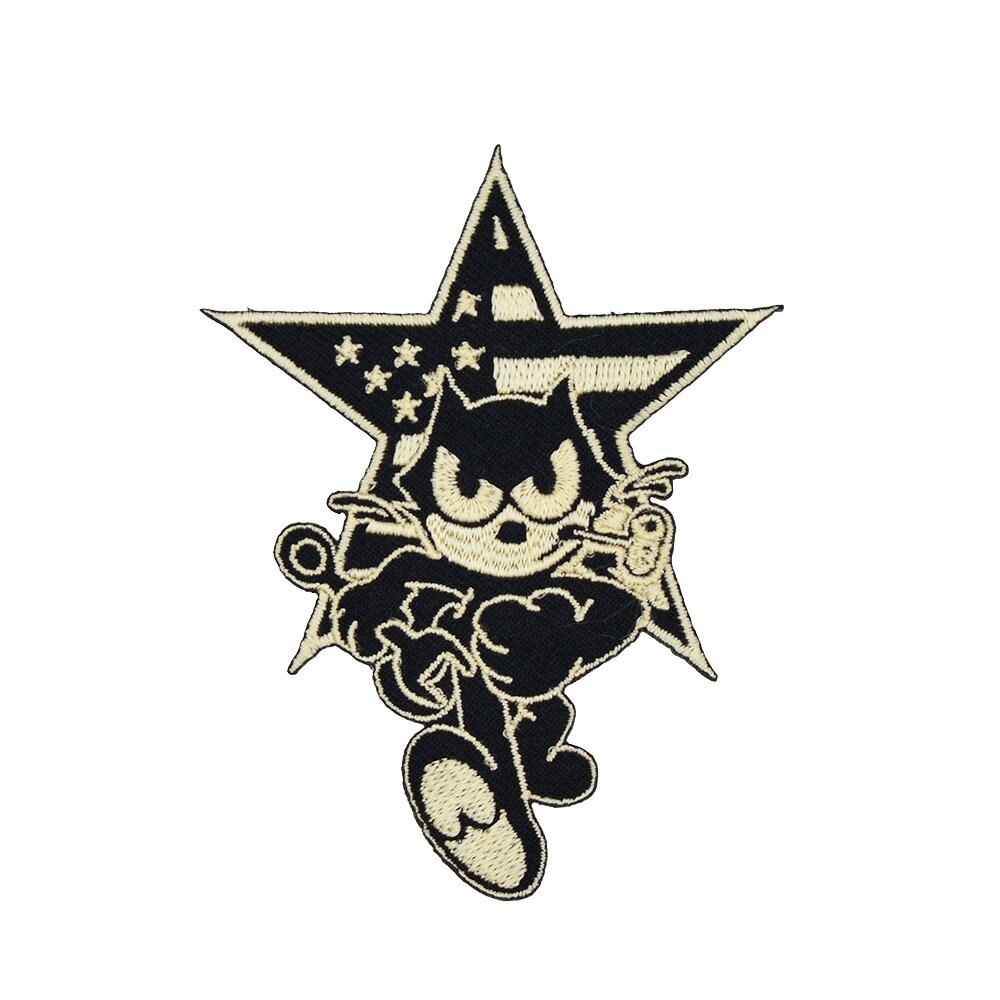 Rakuten - 【メール便可】ワッペン FELIX フィリックス (7×9cm) STAR / 手芸 パッチ カスタム モーター 車 バイク アメリカン雑貨