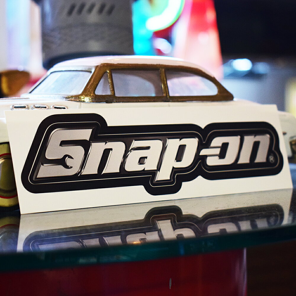 ステッカー Snap-on スナップオン スティールロゴ/アメリカン雑貨 アメ車 工具 アメリカ デカール F1 motoGP カッコイイ ガレージ ツール