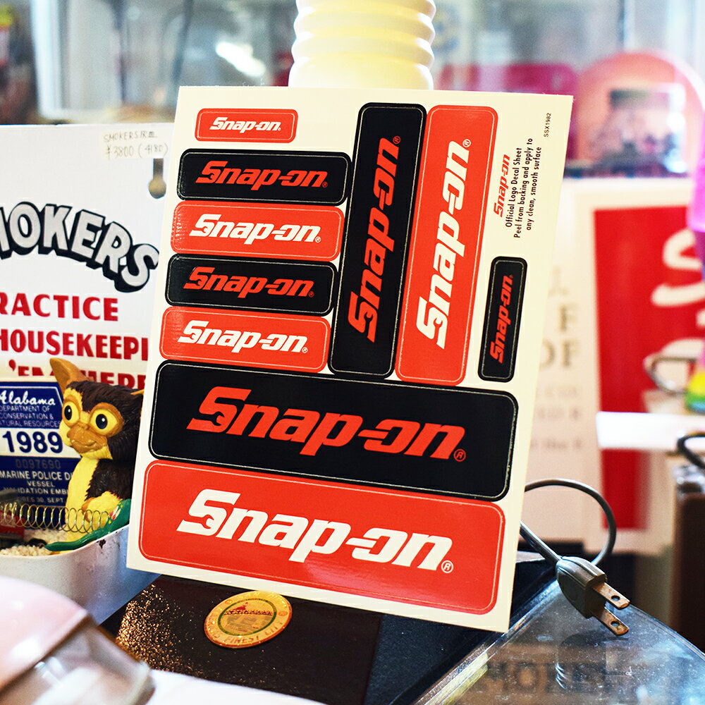 ステッカー Snap-on スナップオン ステッカーシートロゴ/アメリカン雑貨 アメ車 工具 アメリカ デカール F1 motoGP カッコイイ ガレージ ツール