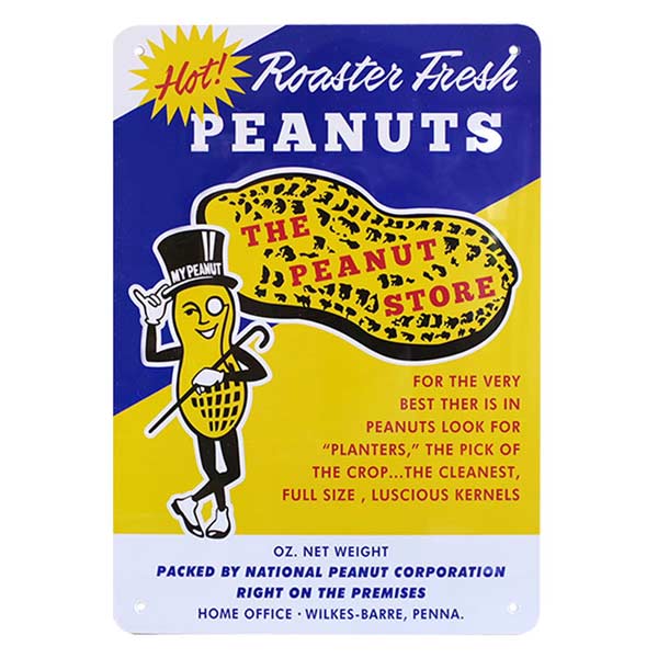 プラスチックサインボード  Mr.PEANUTS ミスターピーナッツ サインボード 看板 アメリカン雑貨