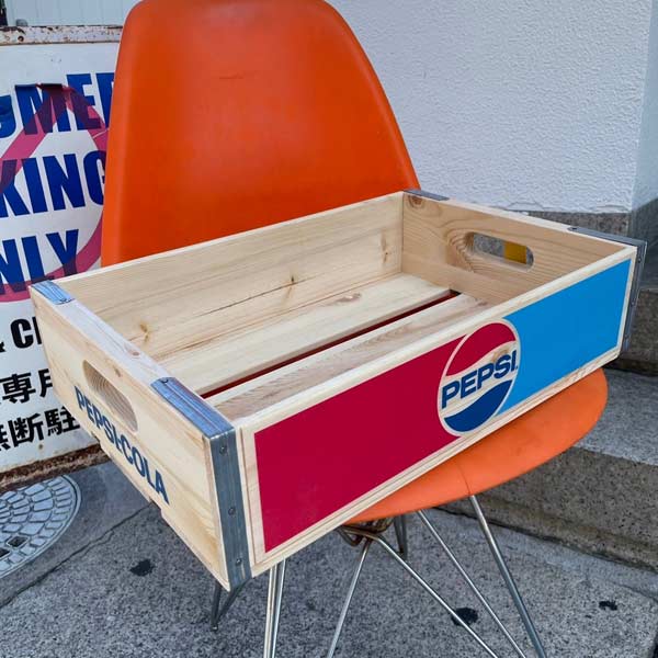 楽天アメリカンガレージライフCHOPPERSPEPSI ペプシコーラ ウッドボックス ［PEPSI-2］ WOOD CRATE ドリンクケース 木箱 ヴィンテージ 復刻 インテリア ガレージ アメリカン雑貨 アメ雑