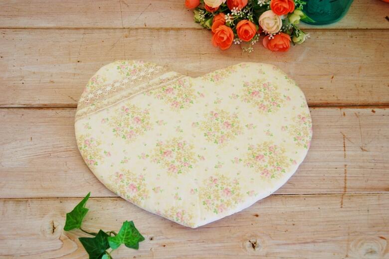 アンティーク imane イマン ローズガーデン 送料無料 ハート ティーマット 小花柄 国産品 マット薔薇 ..