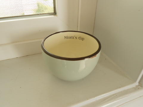 陶器ミニボール　ファーマーズバーン・ボウル(S・ライトブルー) Mam's dip絶版ティアラ　食器　フレン..