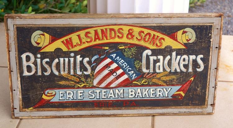 アメリカンカントリー 手描きボード アンティーク 希少！USA製 ハンドペイント アメリカ製 ビスケット ..