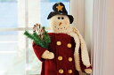 スノーマン雑貨 スノーマン スノージェントルマン 紳士 レッド 赤 ロングコート アントステラ ドール クリスマス置物 雪男 アメリカンカントリークリスマス雑貨...