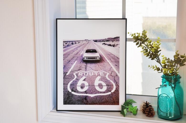 ROUTE66 ルート66 Route66 写真パネル フォトパネル コベントガーデン ルート 66 Route 66 白黒 モノクローム 写真 フレーム パネル アメリカン カントリー 絵 ボタニカル インテリア 雑貨 アート af10 af-10 西海岸 レリーフ アメリカ アメ車 安い 壁飾り 飾り 壁掛け