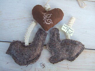 香り袋 chou choudemaman ツイード・サシェ3個セット・ブラウン絶版ティアラ フレンチ ナチュラル 北欧 雑貨 贈り物 癒し アロマ