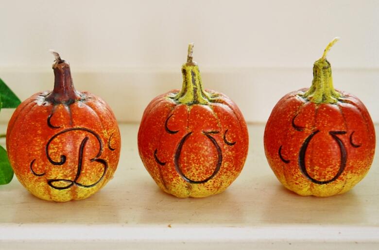 ハロウィン レア物 BOO キャンドル 3個セット 絶版アントステラ 飾りキャンドル パンプキン オブジェ 置物 アメリカン カントリー雑貨 インテリア雑貨 ガーデニング雑貨 ミニチュア ハロウィーン ディスプレイ 蝋細工 かっこいい 可愛い レトロ アンティーク Jオーランタン