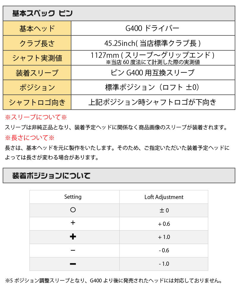 【実店舗で組立】ピンG400用互換 スリーブ付きシャフト CRAZY クレイジー CRAZY 9 Dia [G400/G30/2016G] ゴルフシャフト （スリーブシャフト グリップ付 ドライバー スリーブ付シャフト） 2