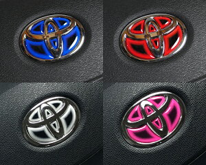 トヨタ ステアリングエンブレム ヒートカラー SDH-T01 ハンドル用 樹脂盛 立体3Dシート シール ステッカー 簡単取付 アルファード ヴェルファイア プリウス ハイエース アクア ノア VOXY ルーミー ライズ ヤリス ランクル他多数 TOYOTA ZEROWIN ドレスアップ