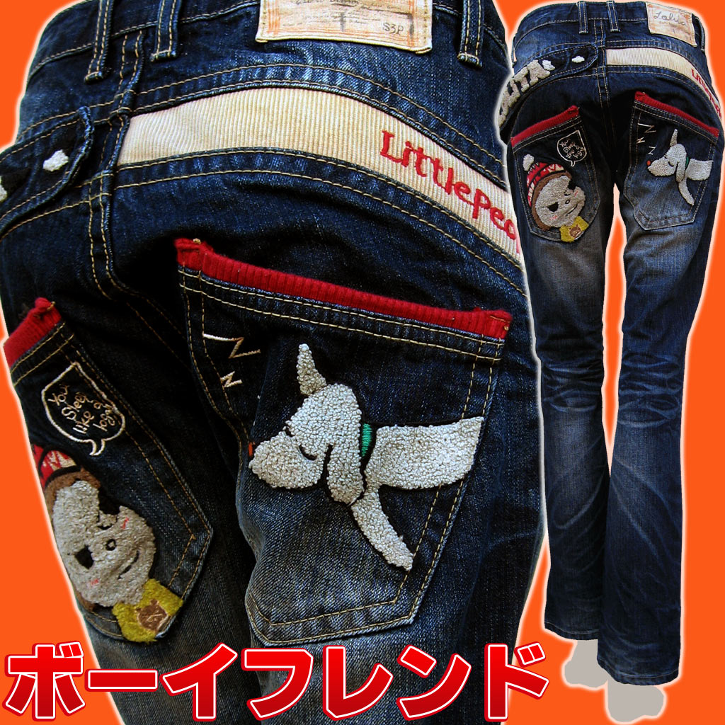 ロリータジーンズ レディース LOLITAJEANS 1001 ボーイフレンドデニム/ジーンズ 女の子/刺繍 レッドペッパー（redpepper）より落ち着いた大人の韓国ブランドデニム！【送料無料】あす楽対応