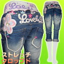わけあり並の激安価格LOLITAJEANSロリータジーンズ#1309ストレッチクロップドデニム/花刺繍★レッドペッパー(redpepper)より落ち着いた大人の韓国ブランドデニム!【smtb-KD】あす楽対応【YDKG】