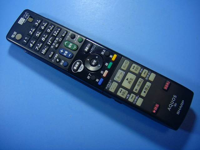 GA869PAシャープ SHARP BDレコーダー リモコン 送料無料 スピード発送 即決 動作確認済 不良品返金保証 純正 D6009