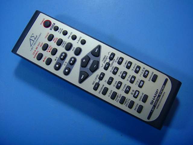 RMCGO343AWSA シャープ SHARP オーディオ リモコン 送料無料 スピード発送 即決 動作確認済 不良品返金保証 純正 D7397
