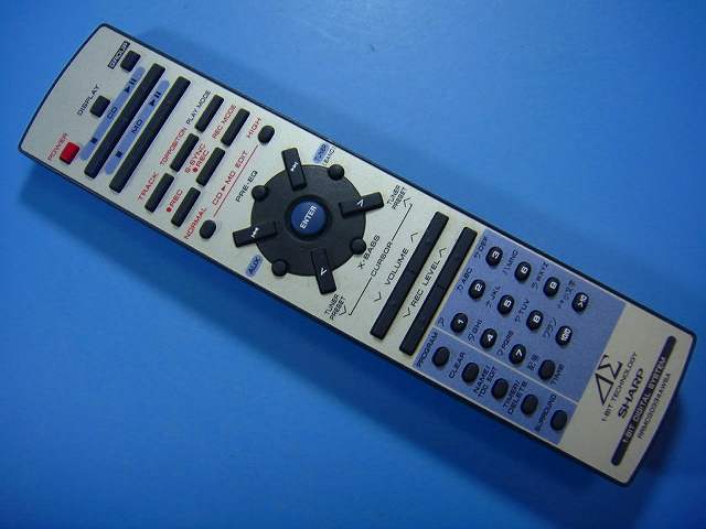 RRMCG0334AWSA シャープ SHARP オーディオ リモコン 送料無料 スピード発送 即決 動作確認済 不良品返金保証 純正 D8250