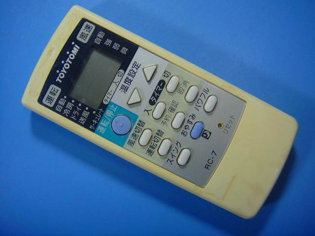 楽天市場】toyotomi rc－8 エアコン リモコンの通販
