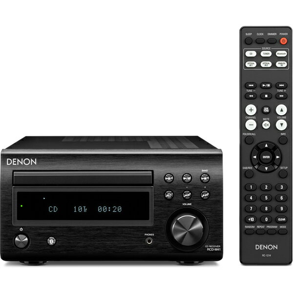 【即納！】DENON　RCD-M41-K（ブラック）　Bluetooth対応CDレシーバー　デノン　RCDM41