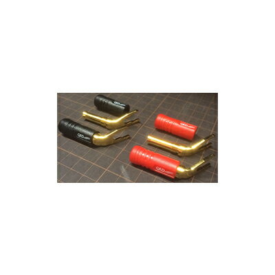 【別売ケーブルをQED AIRLOC仕様で加工するYラグ+工賃の商品です＜4箇所＞】QED　AIRLOC ABS STANDARD SPADE　4本