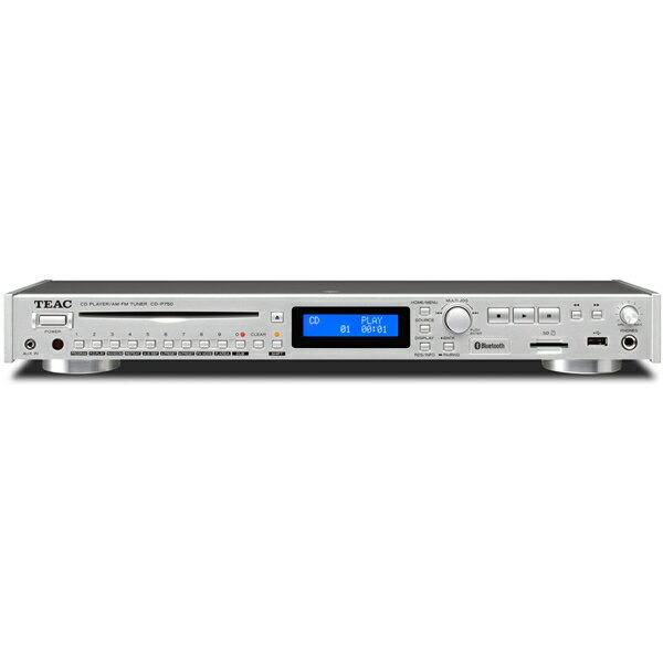 【納期情報：納期未定】TEAC　CD-P750-S　FM/AMチューナーを内蔵したスリムなスロットインCDプレーヤー　ティアック　CDP750