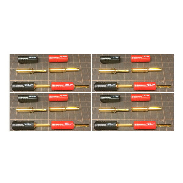 【別売ケーブルをQED AIRLOC仕様で加工するプラグ+工賃の商品です＜16箇所＞】QED　AIRLOC ABS 4mm BAN..