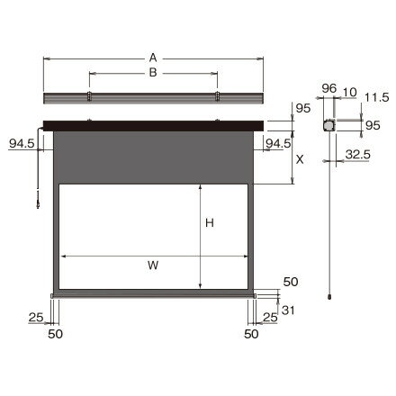 【納期情報：受注生産約2週間前後】【代引き不可】KIKUCHI　SE-100HDWA/K（ケース：ブラック）（16：9（HD)・電動タイプ）　スクリーン　キクチ　SE100HDWA　Stylist E