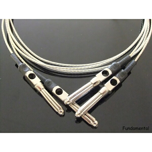 Fundamental　SPC100 【スピーカーケーブル】 独Hirschmann社の業務用4mm径チップジャック（バナナ）プラグを採用したスピーカーケーブル。 黄銅にニッケルメッキを施したこのプラグは、広帯域に渡り、低(定)インピーダンスを実現し、アンプから受け取った信号をハイスピードかつフラットに伝送します。