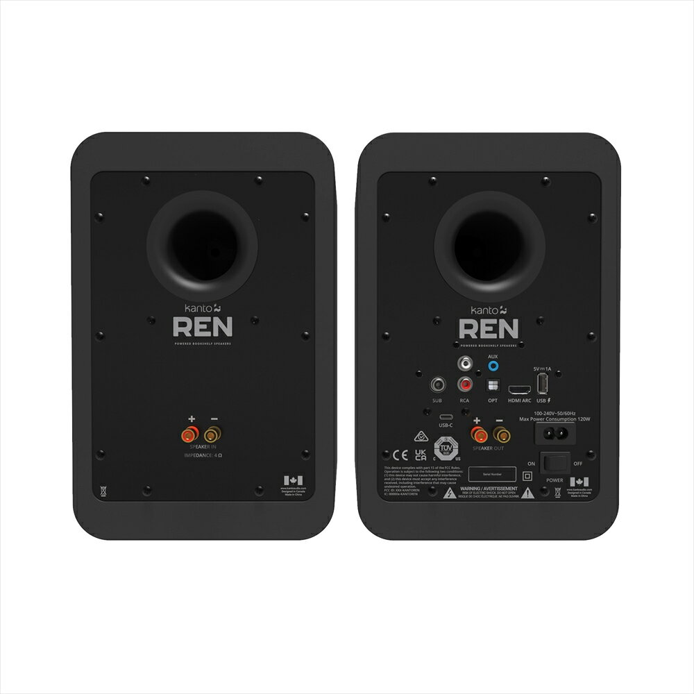Kanto Audio　REN/MB（マットブラック・2本1組）　アンプ内蔵スピーカー